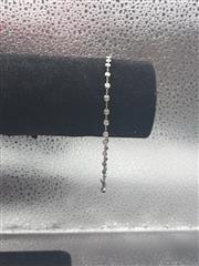STERLING SILVER ANKLET BRACELET W/ SMALL FLAT ROUND POLISHED LINK